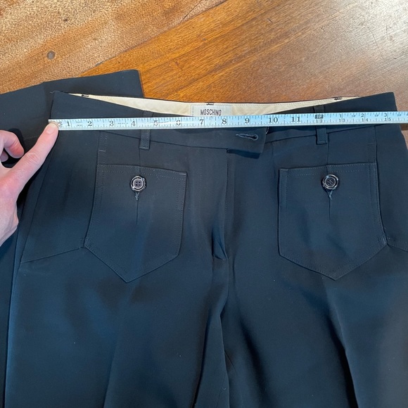 Moschino Vintage Wide Leg Trouser In Black - Picture 6 of 13